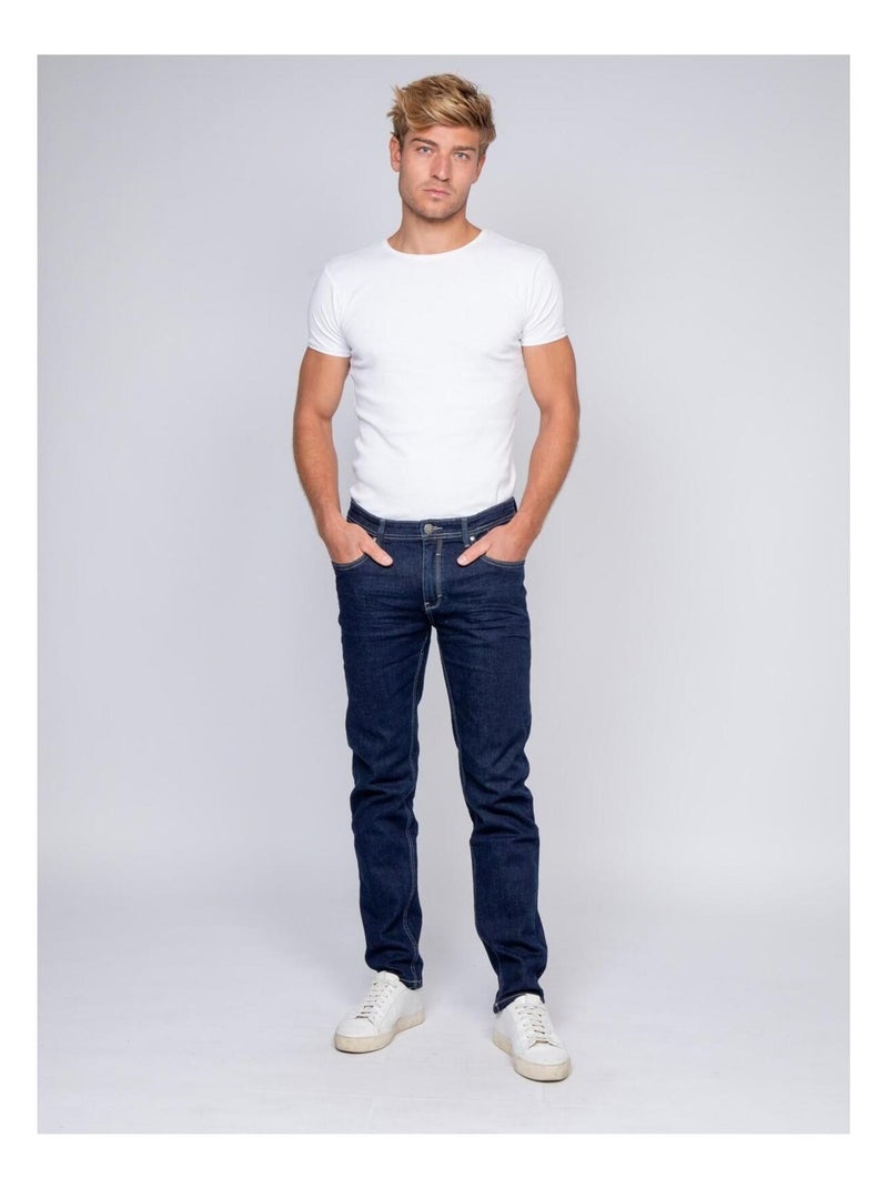 Jean coupe ajustée SALZA Bleu foncé - Kiabi