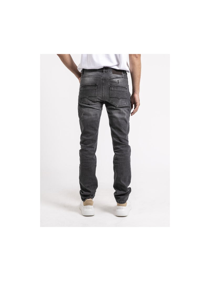 Jean coupe ajustée SAMAN Gris - Kiabi