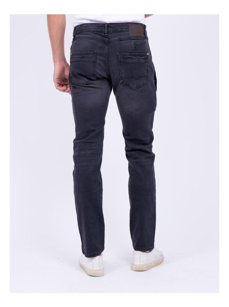 Jean coupe ajustée SAMAN Noir - Kiabi