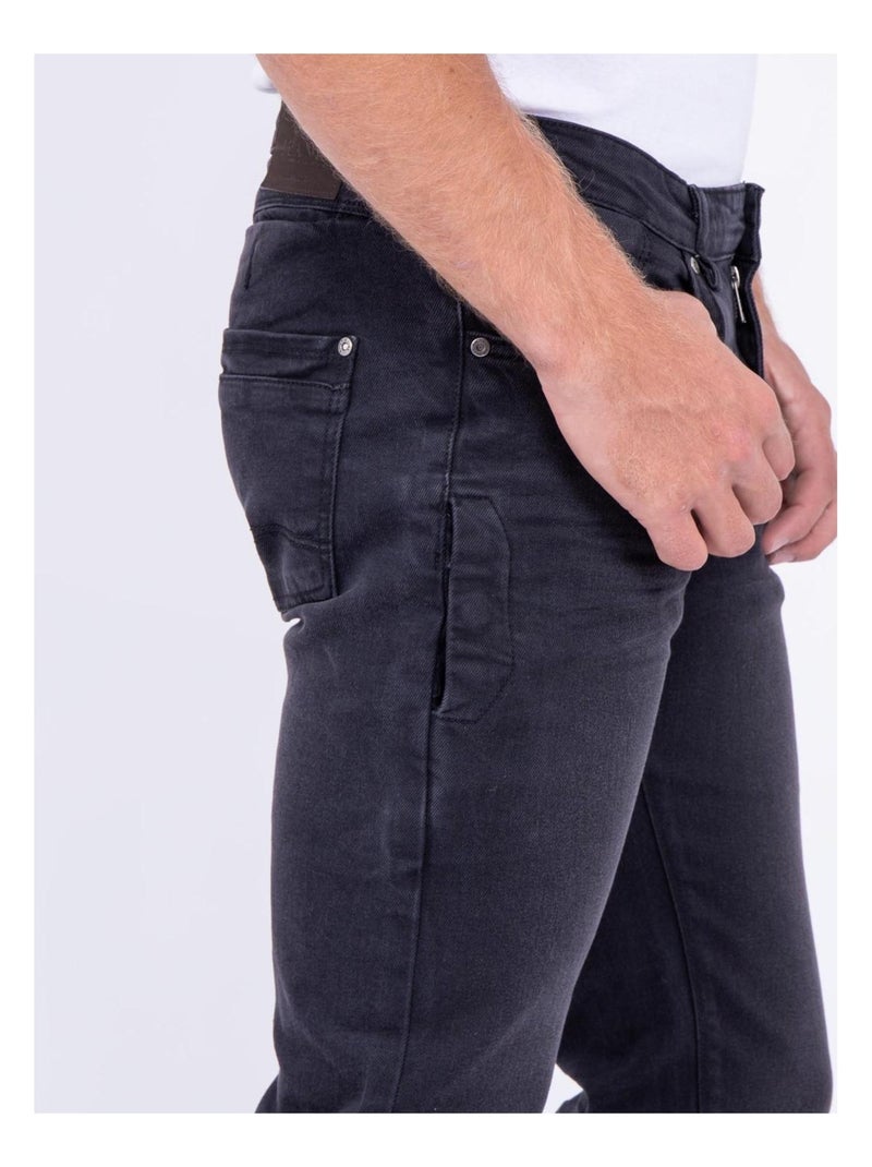 Jean coupe ajustée SAMAN Noir - Kiabi