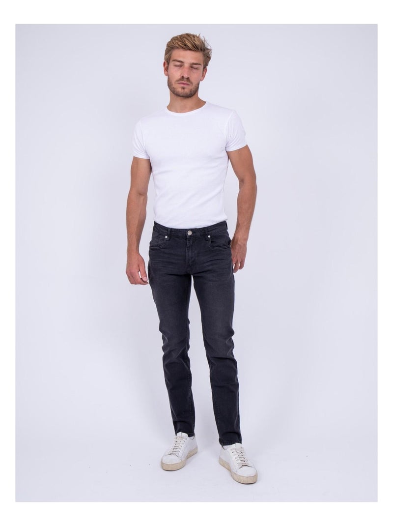 Jean coupe ajustée SAMAN Noir - Kiabi