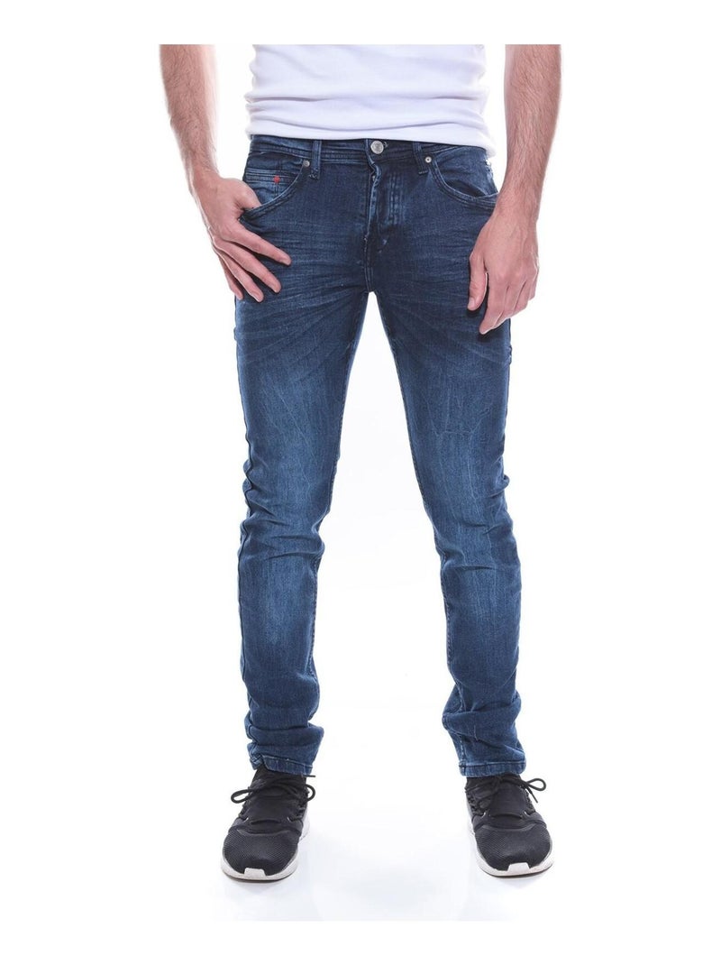 Jean coupe ajustée SAVONE Bleu - Kiabi