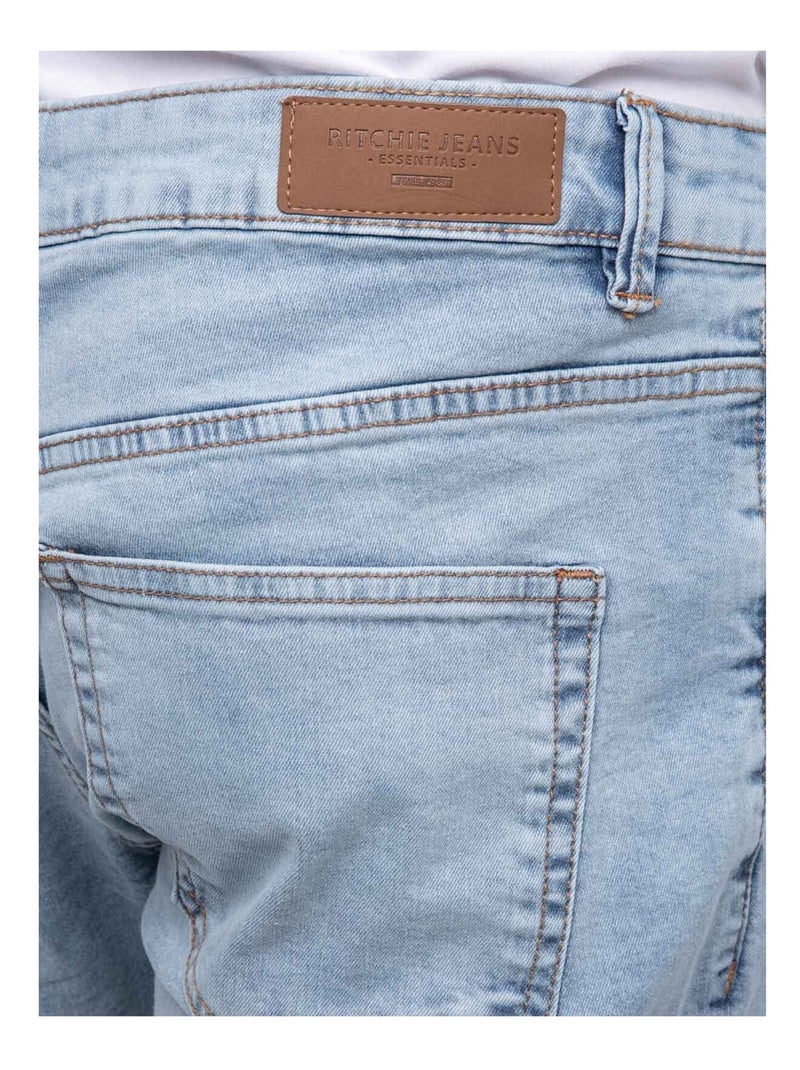 Jean coupe ajustée SIANO Bleu clair - Kiabi