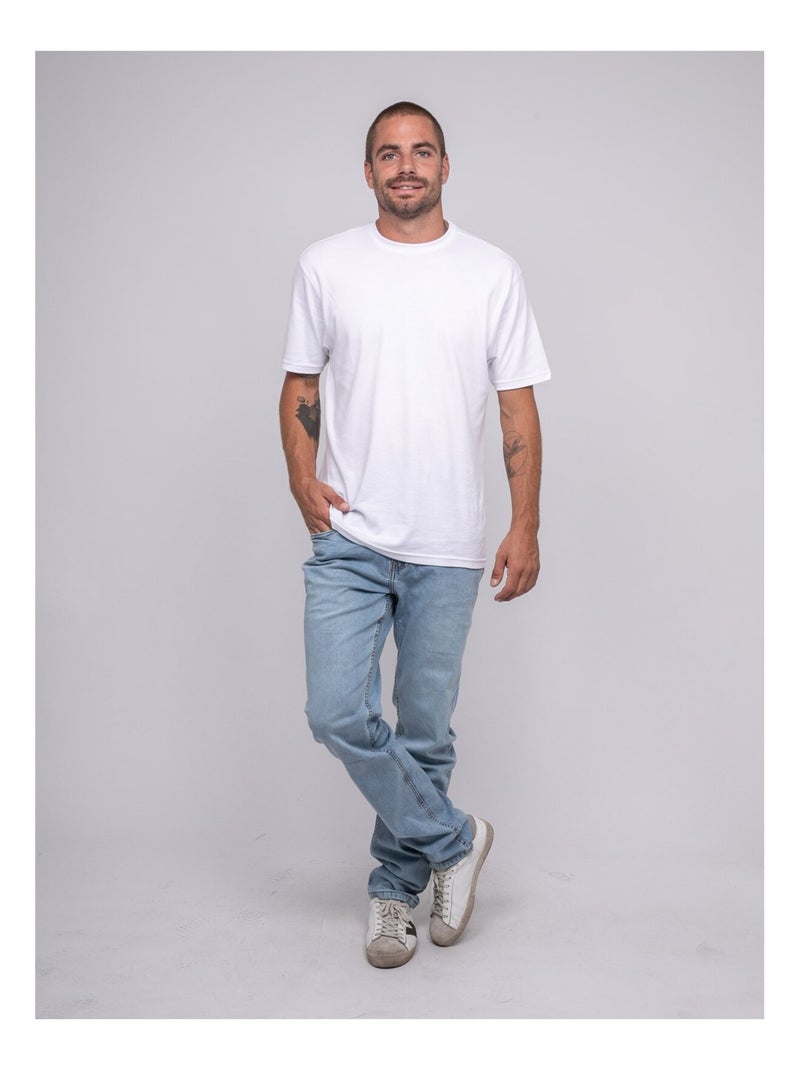 Jean coupe ajustée SIANO Bleu clair - Kiabi