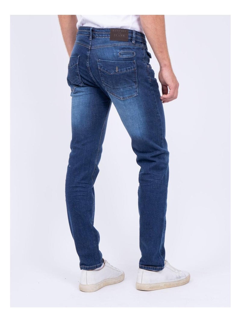 Jean coupe ajustée SOLVAP Bleu foncé - Kiabi