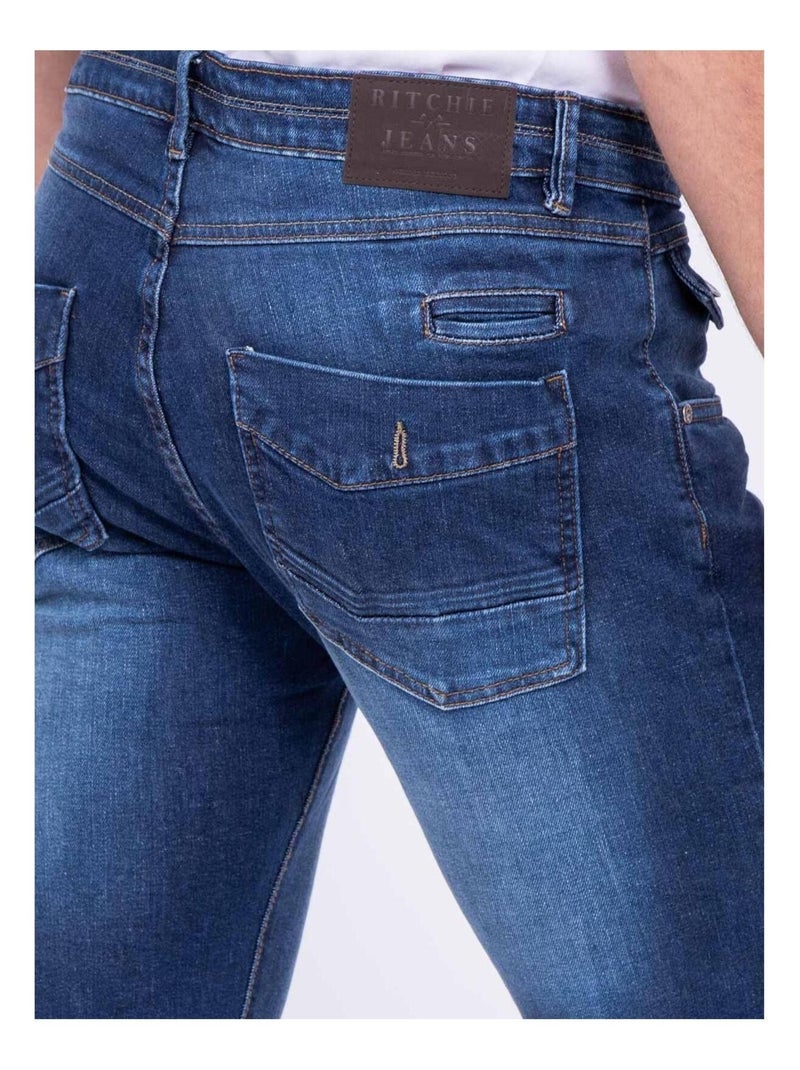 Jean coupe ajustée SOLVAP Bleu foncé - Kiabi