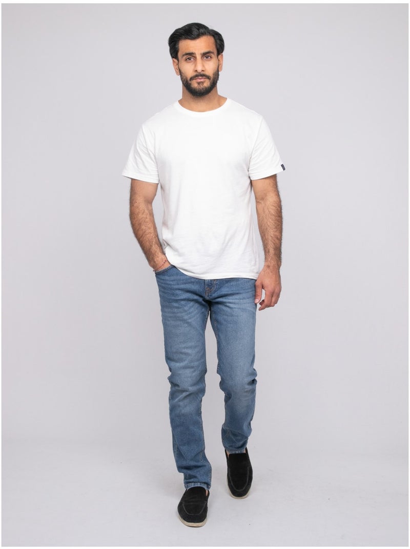 Jean coupe ajustée VALDAMO Bleu - Kiabi