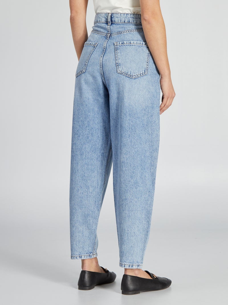 Jean coupe balloon fit Bleu - Kiabi