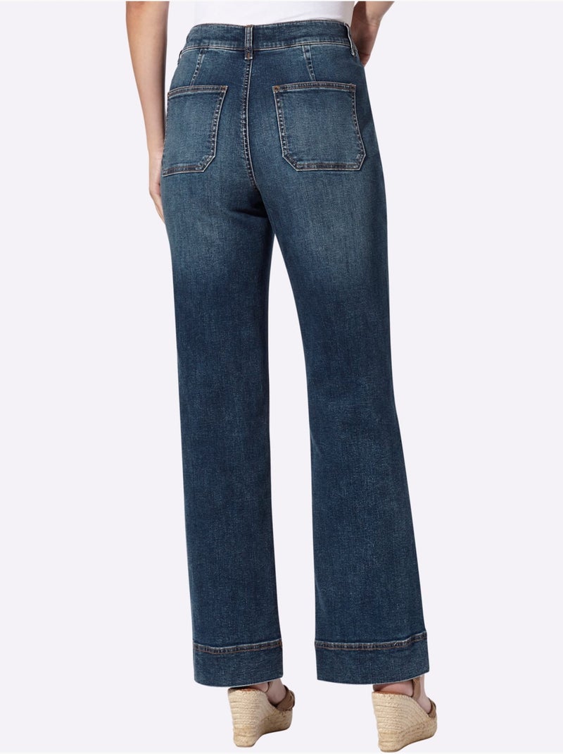 Jean Coupe Bootcut Décontractée - Taille Standard - Helline Bleu jean - Kiabi