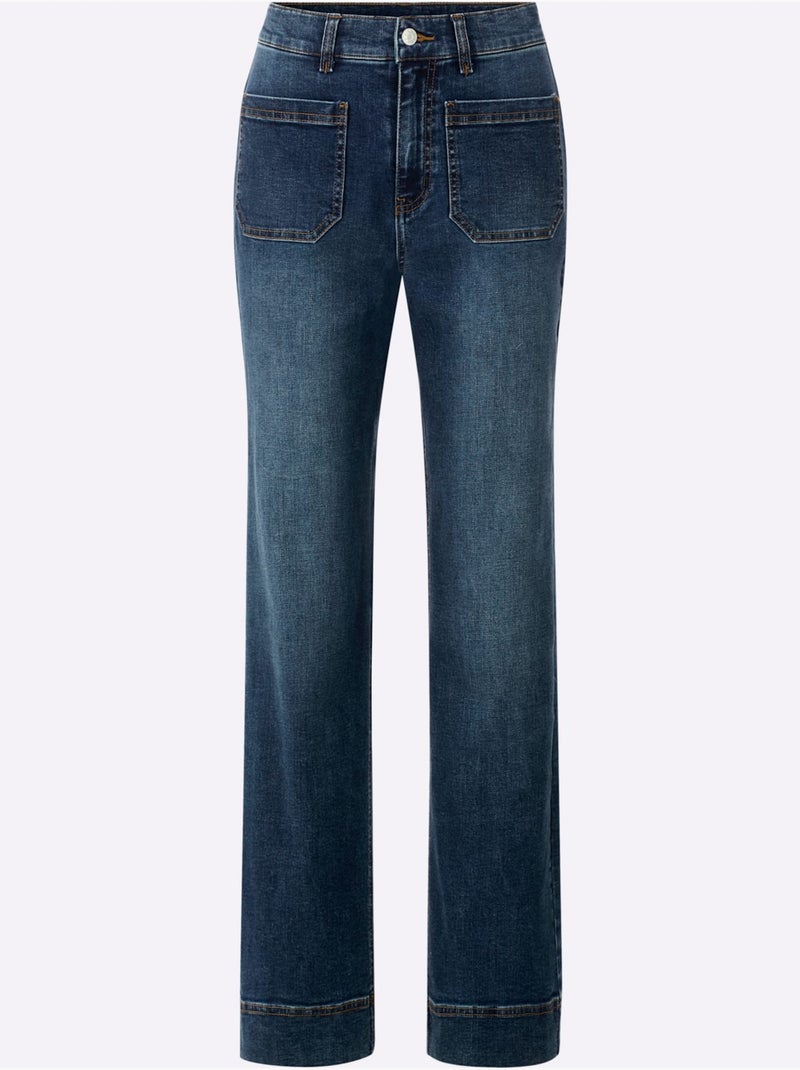 Jean Coupe Bootcut Décontractée - Taille Standard - Helline Bleu jean - Kiabi