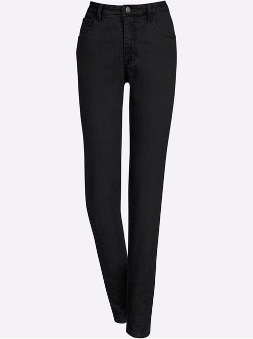 Jean coupe droite à 5 poches avec rivets et ceinture à passants - Taille extra courte - Witt - Kiabi Jean coupe droite à 5 poches avec rivets et ceinture à passants - Taille extra courte - Witt - Kiabi
