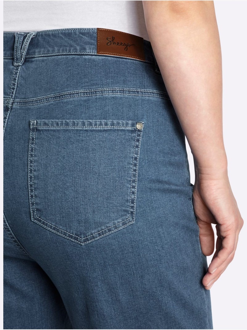 Jean Coupe Droite Aux Jambes - Taille Standard - Sheego Bleu - Kiabi