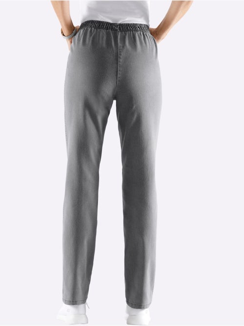 Jean coupe droite avec ceinture élastique et confort extensible - Taille standard - Moda Vilona - Kiabi Jean coupe droite avec ceinture élastique et confort extensible - Taille standard - Moda Vilona - Kiabi