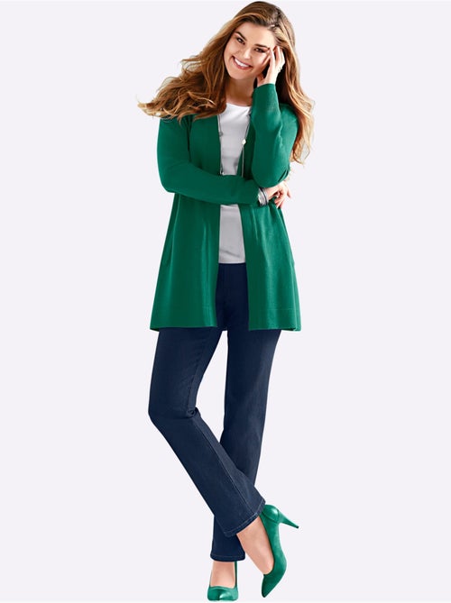 Jean coupe droite avec ceinture élastique et matière extensible douce - Taille courte - Moda Vilona - Kiabi Jean coupe droite avec ceinture élastique et matière extensible douce - Taille courte - Moda Vilona - Kiabi