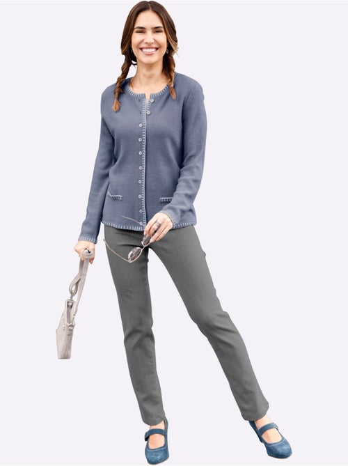 Jean coupe droite avec ceinture élastique et matière extensible douce - Taille courte - Moda Vilona - Kiabi Jean coupe droite avec ceinture élastique et matière extensible douce - Taille courte - Moda Vilona - Kiabi