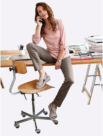 Jean coupe droite avec taille ajustable et poches pratiques - Taille extra courte - Witt