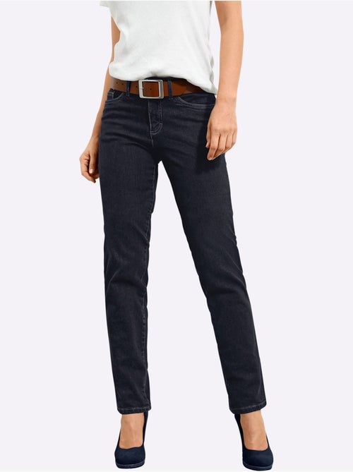 Jean coupe droite avec cinq poches et rivets visibles - Taille standard - Witt - Kiabi Jean coupe droite avec cinq poches et rivets visibles - Taille standard - Witt - Kiabi