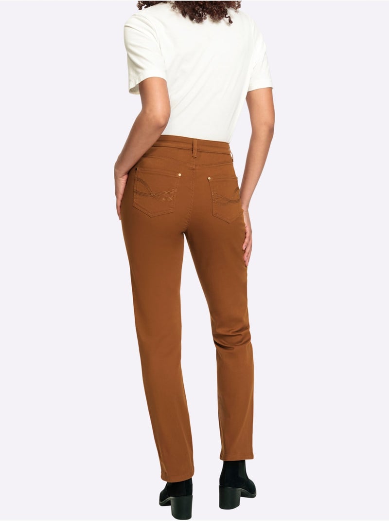 Jean coupe droite avec taille ajustable et poches pratiques - Taille extra courte - Witt Ambre - Kiabi