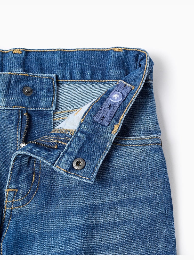 Jean Coupe Droite Bleu Bleu - Kiabi