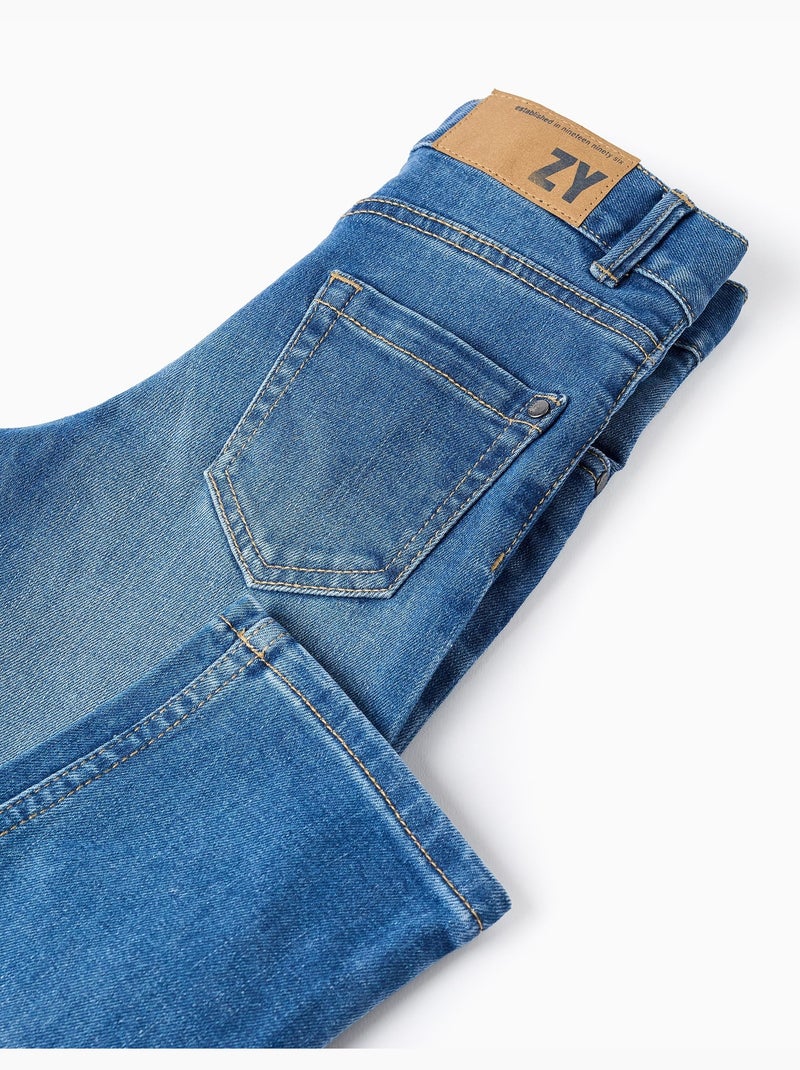 Jean Coupe Droite Bleu Bleu - Kiabi