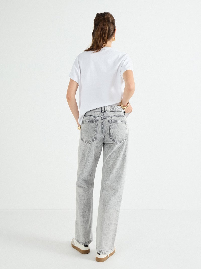 Jean coupe droite pour femme MO Fashion Gris - Kiabi