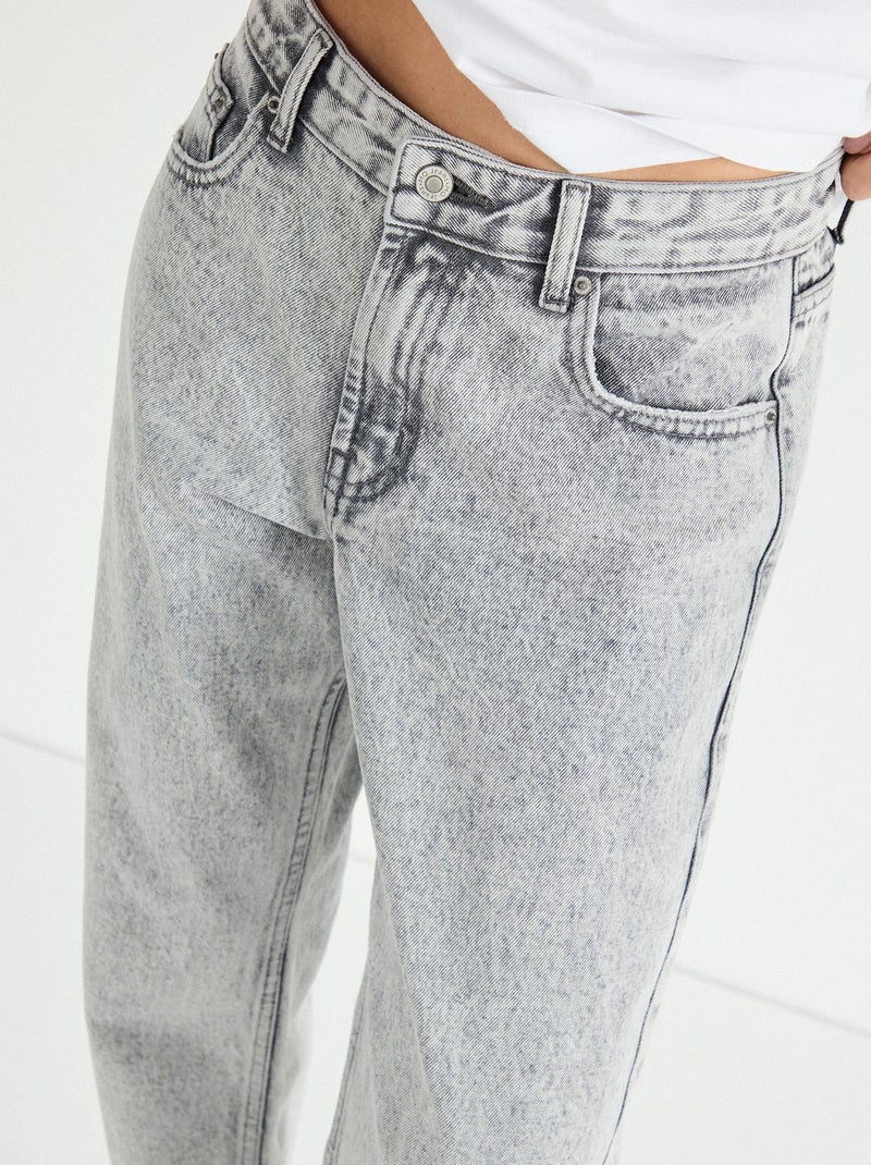 Jean coupe droite pour femme MO Fashion Gris - Kiabi