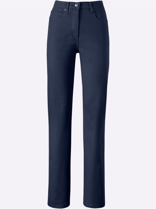 Jean coupe élancée avec broderie décorative sur poches arrière - Taille longue - Witt - Kiabi Jean coupe élancée avec broderie décorative sur poches arrière - Taille longue - Witt - Kiabi