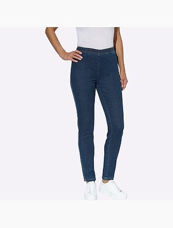 Jean coupe étroite avec ceinture élastique et finition extensible - Taille standard - Moda Vilona