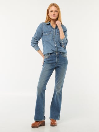 Jean coupe flare/bootcut à taille haute