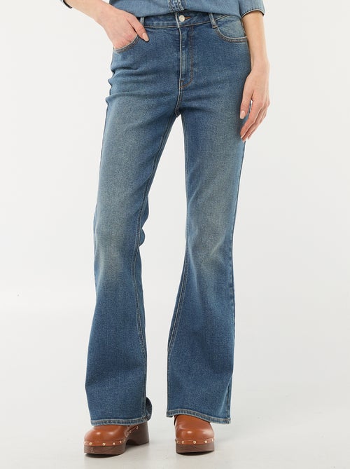 Jean coupe flare/bootcut à taille haute - Kiabi