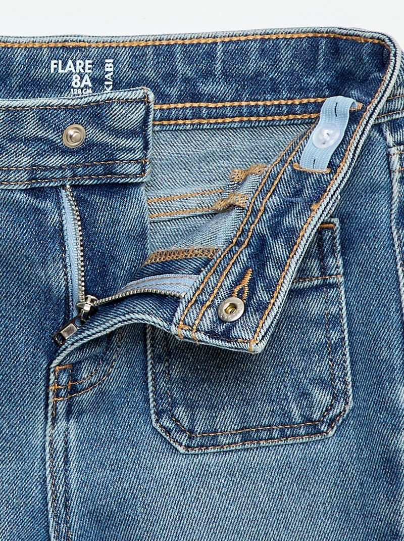 Jean coupe flare/bootcut avec poches plaquées Bleu - Kiabi