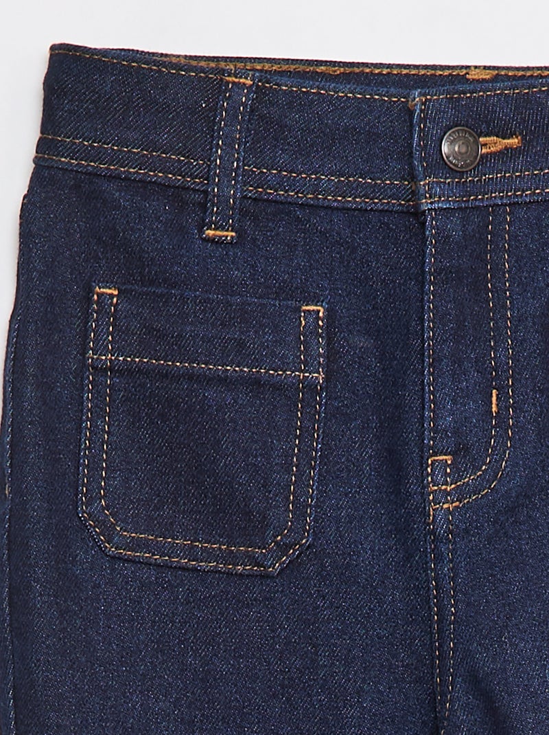 Jean coupe flare/bootcut avec poches plaquées Bleu - Kiabi