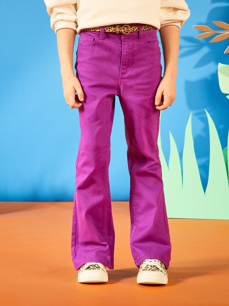Jean coupe flare/bootcut Violet - Kiabi