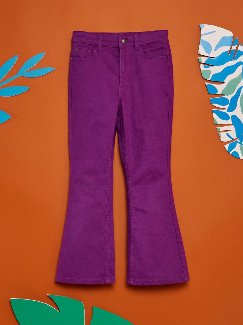 Jean coupe flare/bootcut Violet - Kiabi