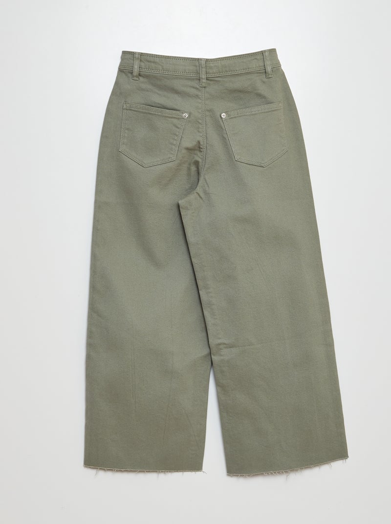 Jean coupe large - Coupe + confortable Vert - Kiabi