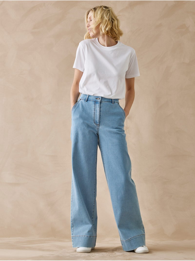 Jean coupe large - DAXON Bleu jean - Kiabi