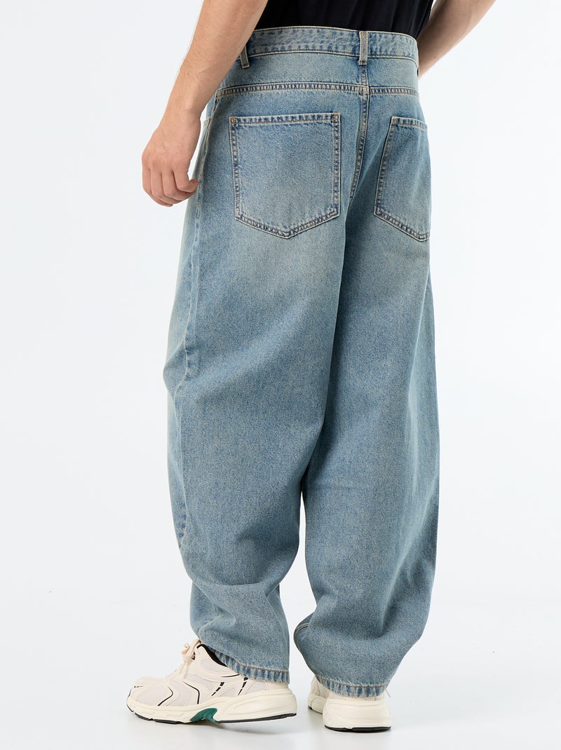 Jean coupe large 5 poches Bleu - Kiabi