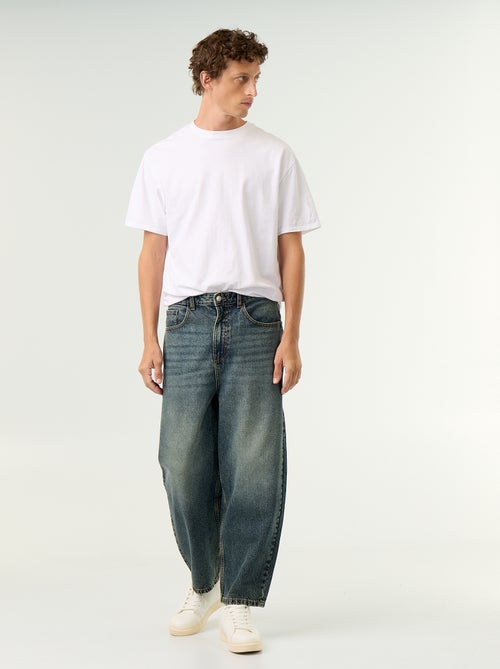 Jean coupe large 5 poches - Kiabi Jean coupe large 5 poches - Kiabi