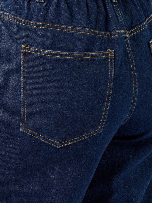 Jean coupe large avec revers à la base - Kiabi