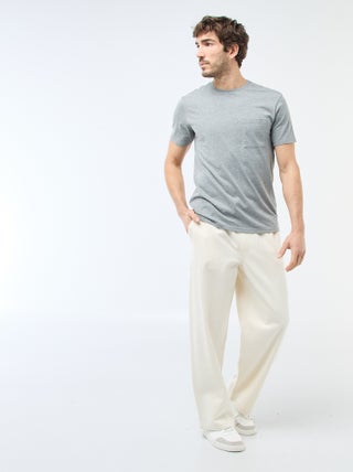 Jean coupe large avec taille élastiquée