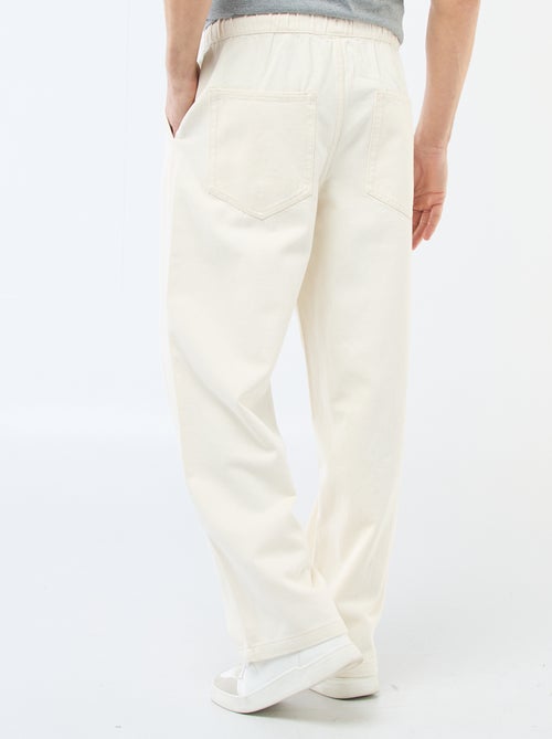 Jean coupe large avec taille élastiquée - Kiabi Jean coupe large avec taille élastiquée - Kiabi