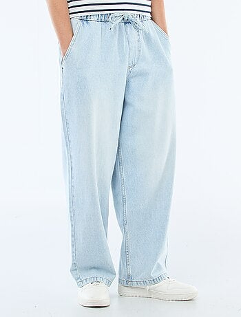 Jean coupe large avec taille élastiquée