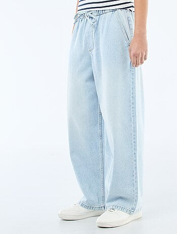 Jean coupe large avec taille élastiquée