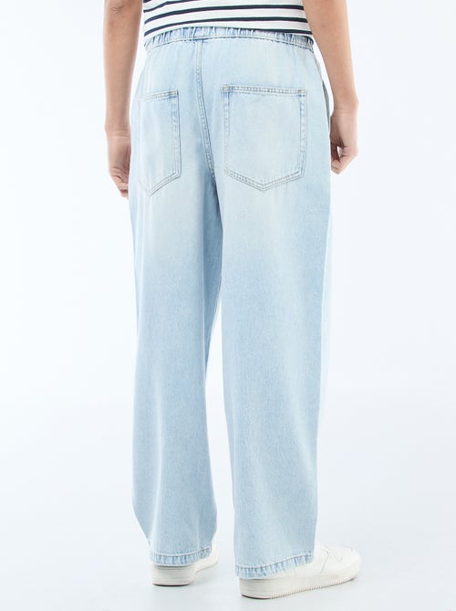 Jean coupe large avec taille élastiquée - Kiabi Jean coupe large avec taille élastiquée - Kiabi