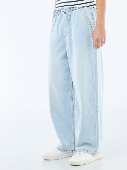 Jean coupe large avec taille élastiquée - Kiabi Jean coupe large avec taille élastiquée - Kiabi