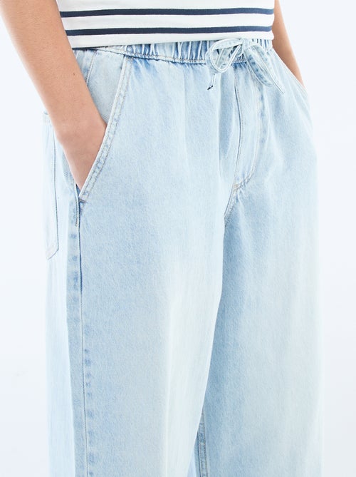 Jean coupe large avec taille élastiquée - Kiabi Jean coupe large avec taille élastiquée - Kiabi