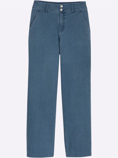 Jean coupe large avec taille haute et poches latérales - Taille courte - Moda Vilona - Kiabi Jean coupe large avec taille haute et poches latérales - Taille courte - Moda Vilona - Kiabi
