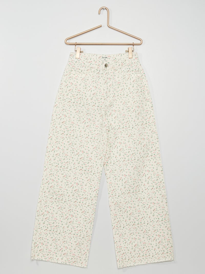 Jean coupe large BLANC - Kiabi