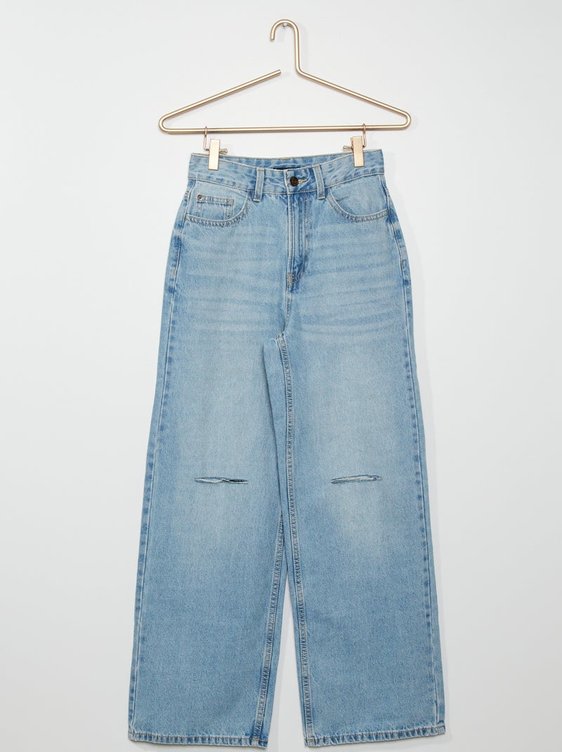 Jean coupe large bleu clair - Kiabi