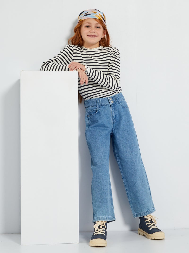 Jean coupe large bleu - Kiabi